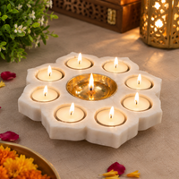 Traditional Marble Diya Stand | Handcrafted By Stonex Handicrafts