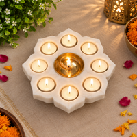 Traditional Marble Diya Stand | Handcrafted By Stonex Handicrafts