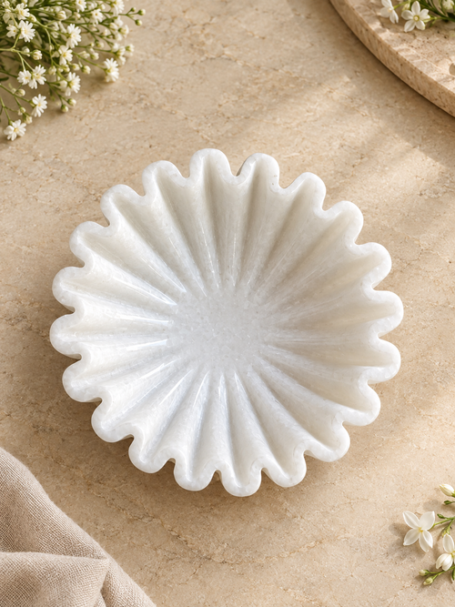 Marble Urli | Hand-Carved Decorative Bowl | Handcrafted By Stonex Handicrafts