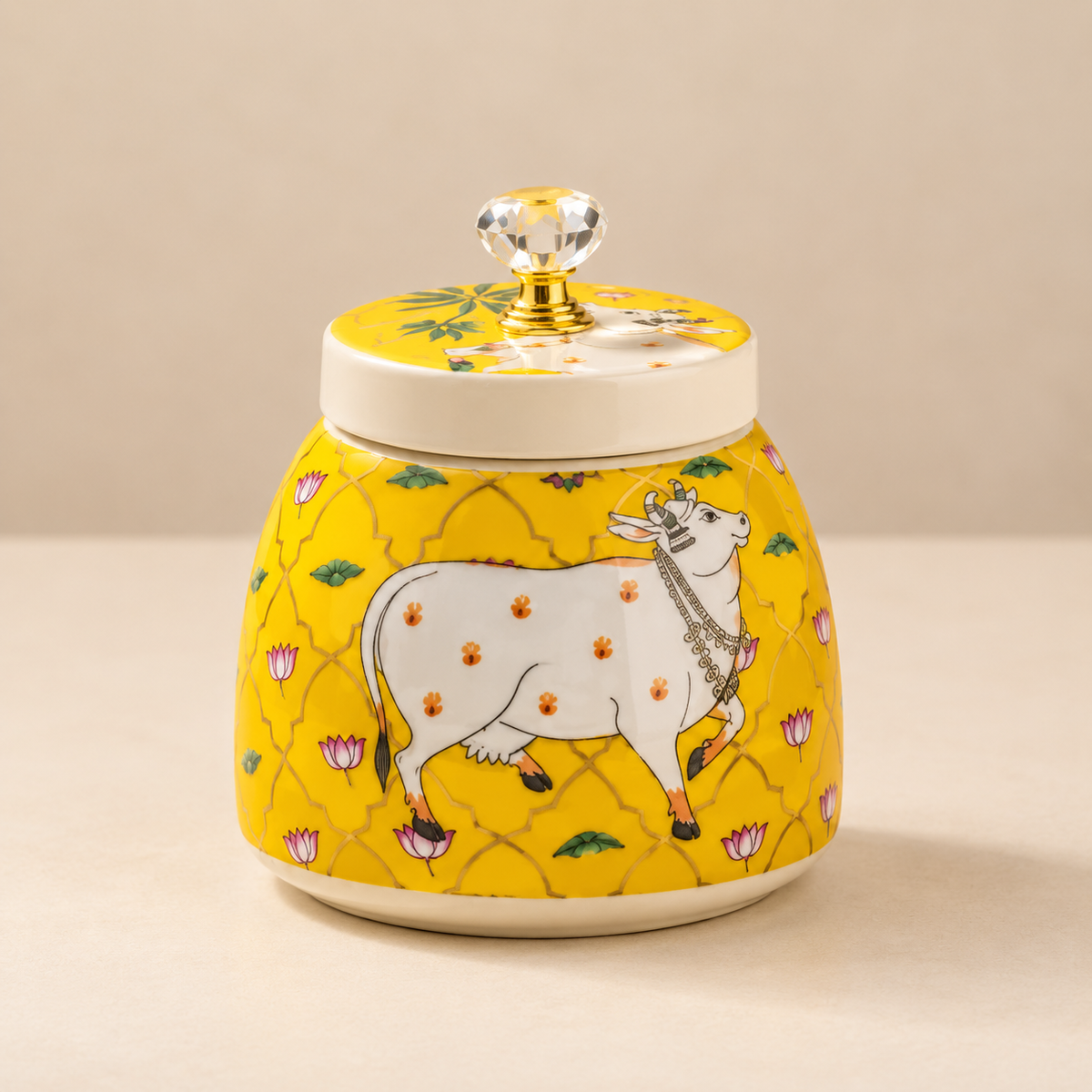 Golden Pasture Jar ! Handcrafted By Stonex Handicrafts
