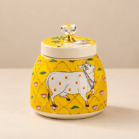 Golden Pasture Jar ! Handcrafted By Stonex Handicrafts