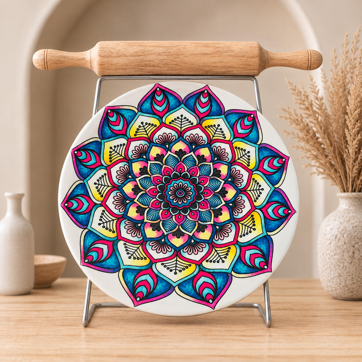 Traditional Marble Chakla Belan Set – Premium Kitchen Collection