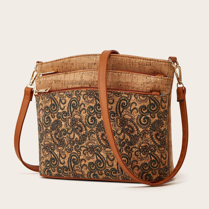 Sac en cuir rétro avec motif arbre.