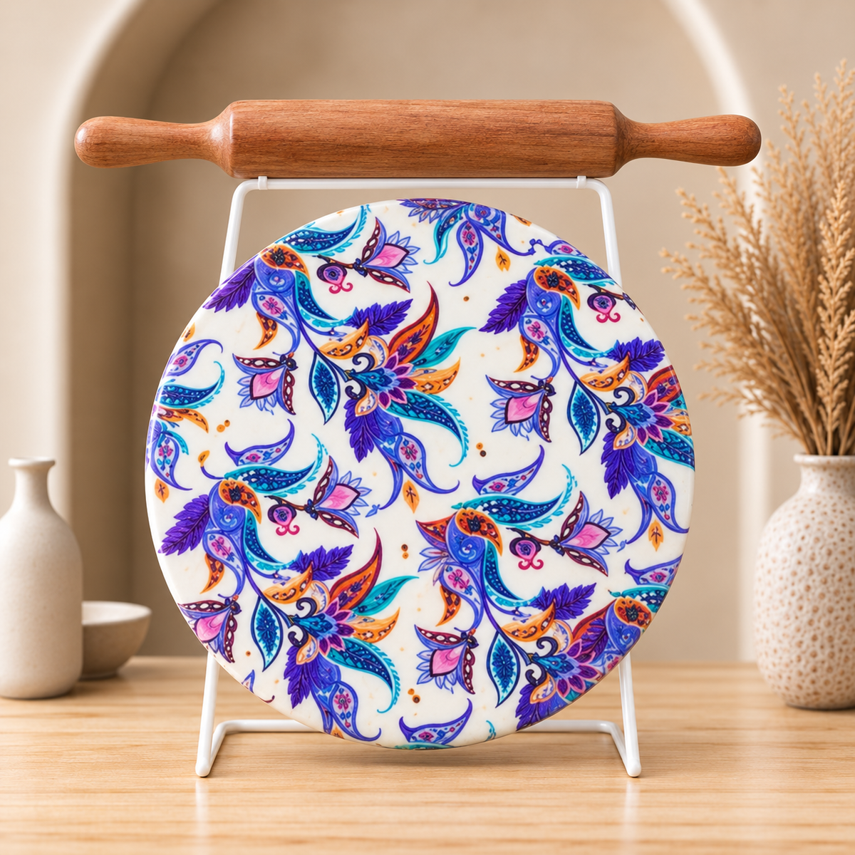 Traditional Marble Chakla Belan Set – Premium Kitchen Collection